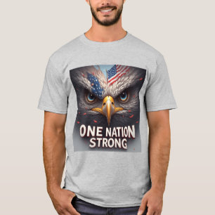 Camiseta Una Nación Fuerte Regalo Patriótico Bandera de EE.