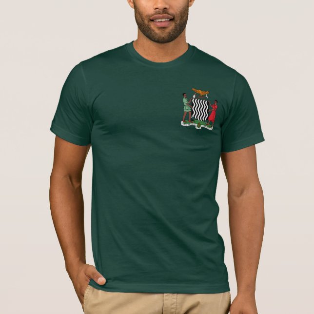 Camiseta "Una nación, una Zambia" Escudo de armas Hoodie (Anverso)