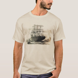 Camiseta una nave de madera vieja vieja