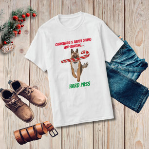 Camiseta Una Navidad muy pastor alemán con bastón de carame