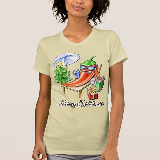 Camiseta Una navidad navideña chilli bajo la sombra del sol (Anverso)