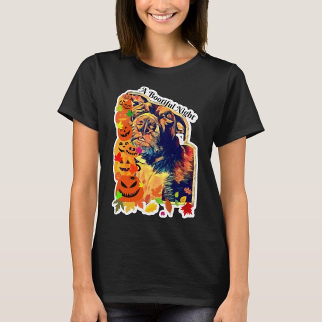 Camiseta Una Noche Boótica Perro Pitbull (Anverso)