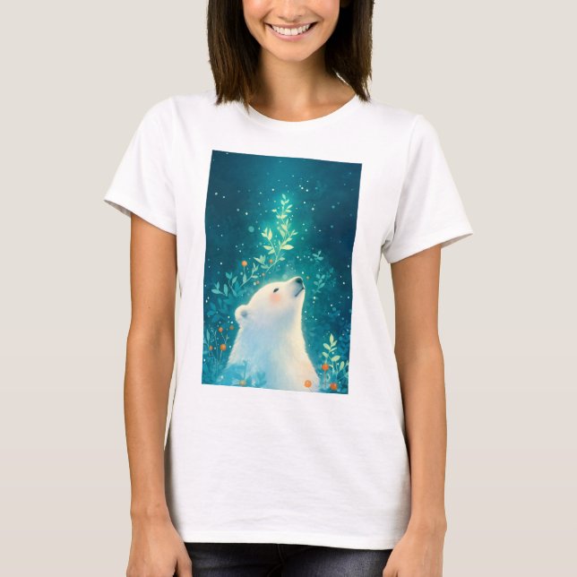 Camiseta Una noche tranquila de oso polar (Anverso)