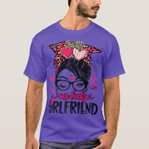 Camiseta Una novia afortunada y desordenada pareja de un tí