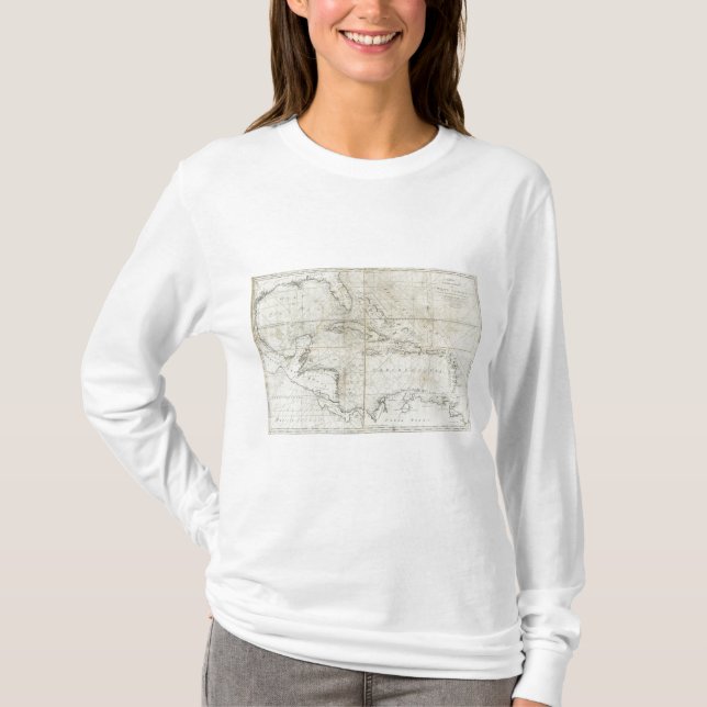 Camiseta Una nueva carta general de las Antillas (Anverso)