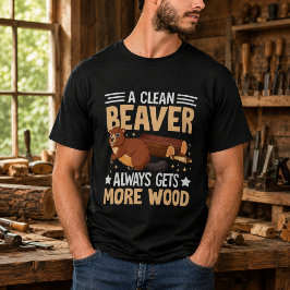 Camiseta Una nutria limpia siempre consigue más madera