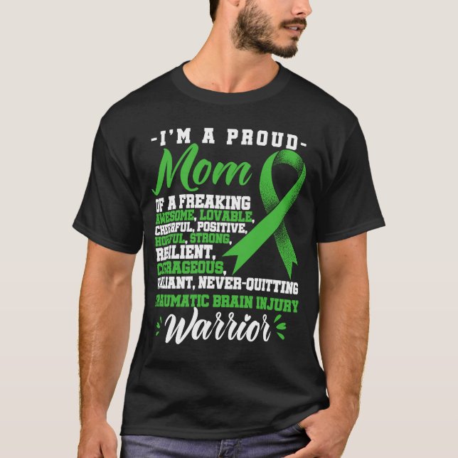 Camiseta Una Orgullosa Madre Traumática Lesiones Cerebrales (Anverso)