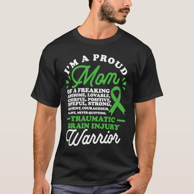 Camiseta Una orgullosa madre traumó el cerebro a un guerrer (Anverso)