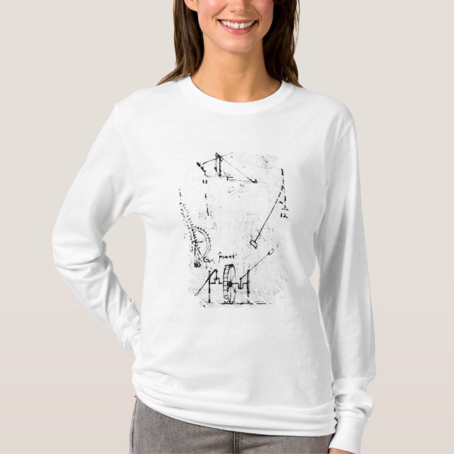 Camiseta Una página del códice Forster, 1480s-1494 (Anverso)