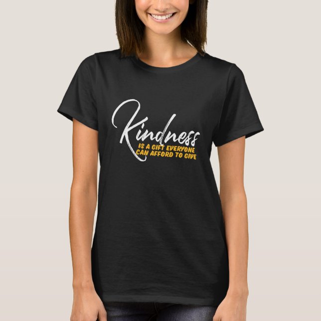 Camiseta Una palabra que dice amabilidad Inspiradora cita (Anverso)