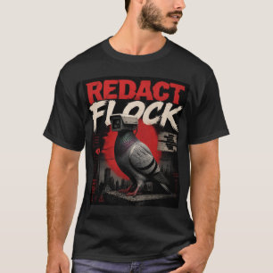 Camiseta Una paloma de cámara de vigilancia surrealista red