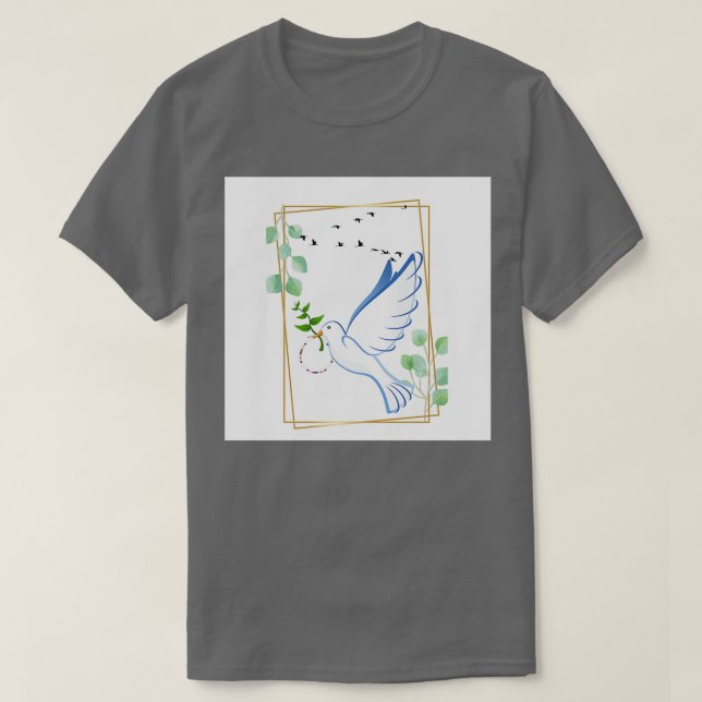 Camiseta Una paloma portadora 1 (Diseño del anverso)