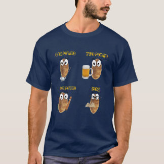 Camiseta Una Papa, dos papas, tres papas, aburrido, diverti