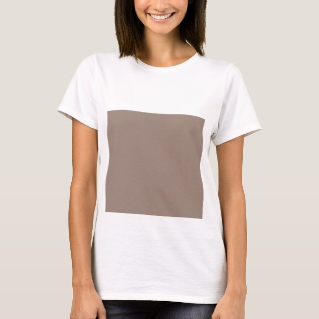 Camiseta una pared marrón con un reloj en ella (Anverso)