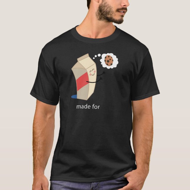 Camiseta Una pareja de leche y galletas (Anverso)