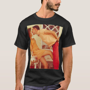 Camiseta Una pareja hipster: un moderno café vintage.