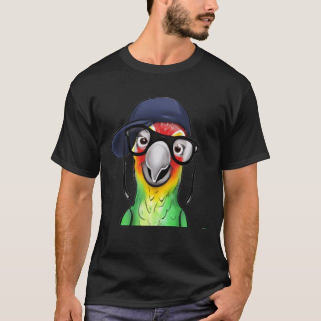 Camiseta UNA PARROTA FELIZ con gafas (Anverso)