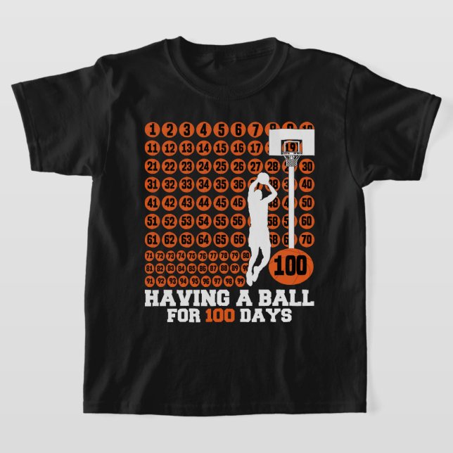 Camiseta Una pelota de baloncesto de 100 días (Distribución)