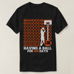 Camiseta Una pelota de baloncesto de 100 días