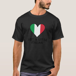 Camiseta Una pequeña bandera italiana, un corazón gracioso,