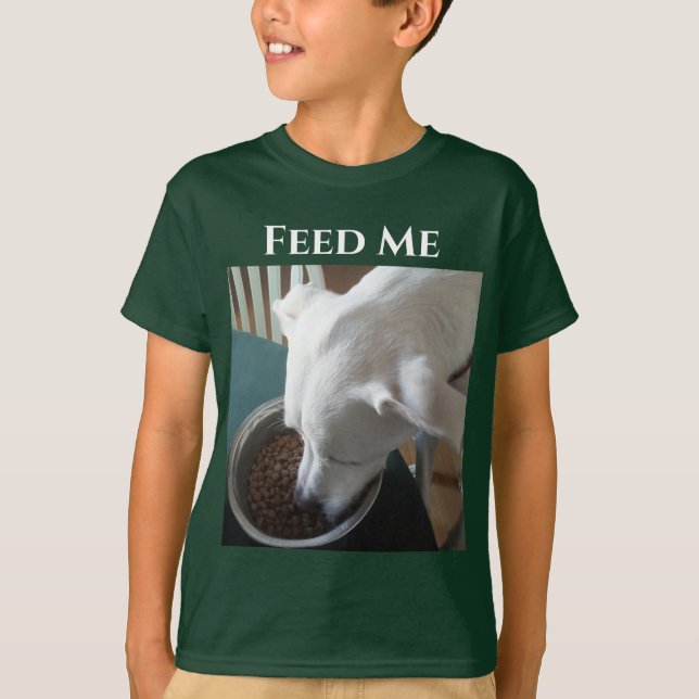 Camiseta Una pequeña foto de un perro hambriento que no pue (Anverso)