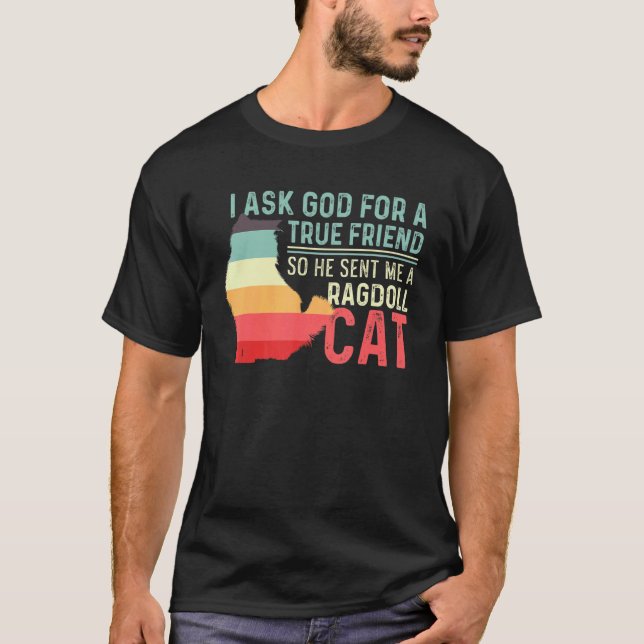 Camiseta Una persona amigable con gatos Ragdoll (Anverso)
