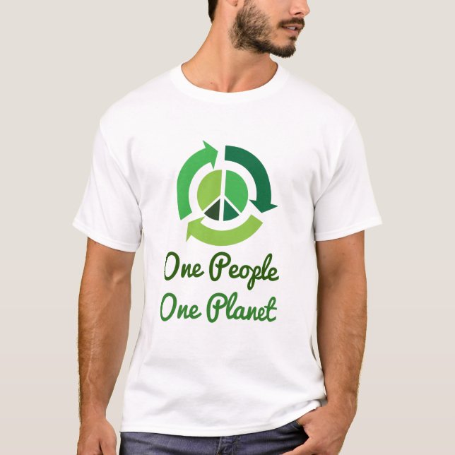 Camiseta Una persona, un planeta (Anverso)
