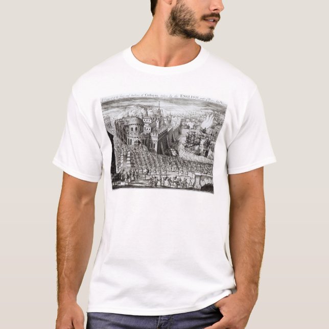 Camiseta Una perspectiva de la ciudad y del puerto (Anverso)