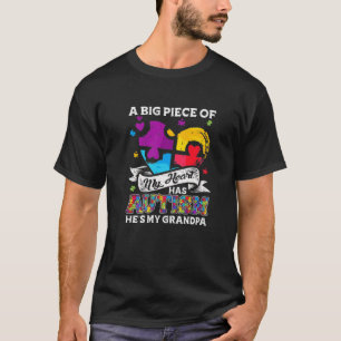 Camiseta Una Pieza De Mi Corazón Tiene Autismo Mi Abuelo