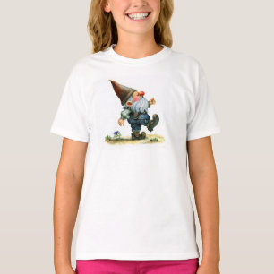 Camiseta Una pintura acuarela de un gnomo feliz