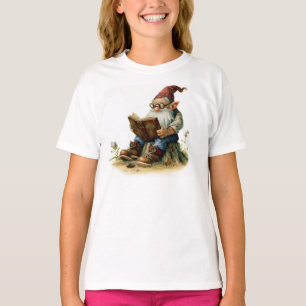 Camiseta Una pintura acuarela de una vieja lectura del gnom