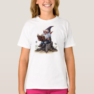 Camiseta Una pintura acuarela de una vieja lectura del gnom