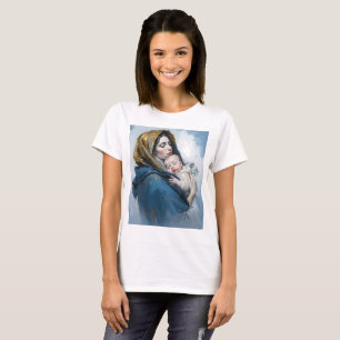 Camiseta Una pintura de la Madre María y el Niño Jesús