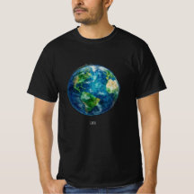 Una pintura de la tierra en un espacio