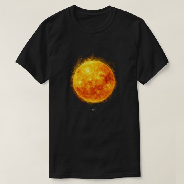 Camiseta Una pintura del sol en un espacio (Diseño del anverso)