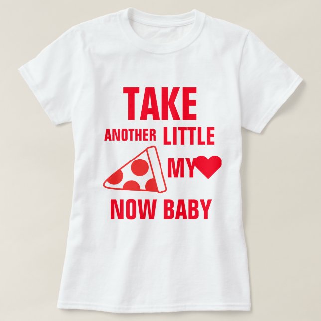 Camiseta Una pizza mi corazón (Diseño del anverso)