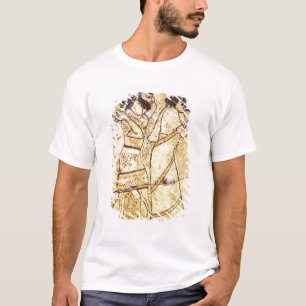 Camiseta Una placa que representa caminar de dos hombres