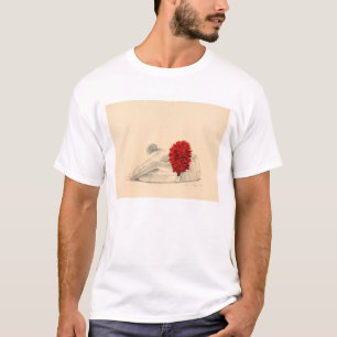 Camiseta Una pluma del cuello roja 2004 del reloj negro