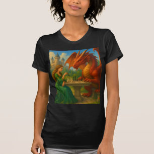 Camiseta Una princesa jugando al ajedrez con un arte de fan