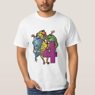 Camiseta Una rana de cumpleaños número 4