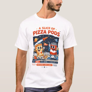 Camiseta Una rebanada de cápsulas de pizza – Dibujos animad