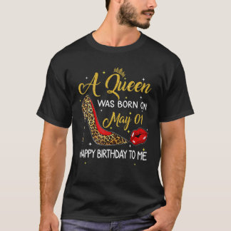 Camiseta Una Reina Nació El 1 De Mayo De 2001 Leopard High 
