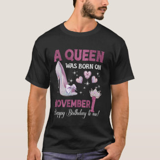 Camiseta Una Reina Nació El 1 De Octubre Día De Girlie