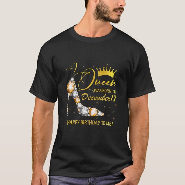 Camiseta Una Reina Nació En Diciembre Feliz Cumpleaños Para (Anverso)