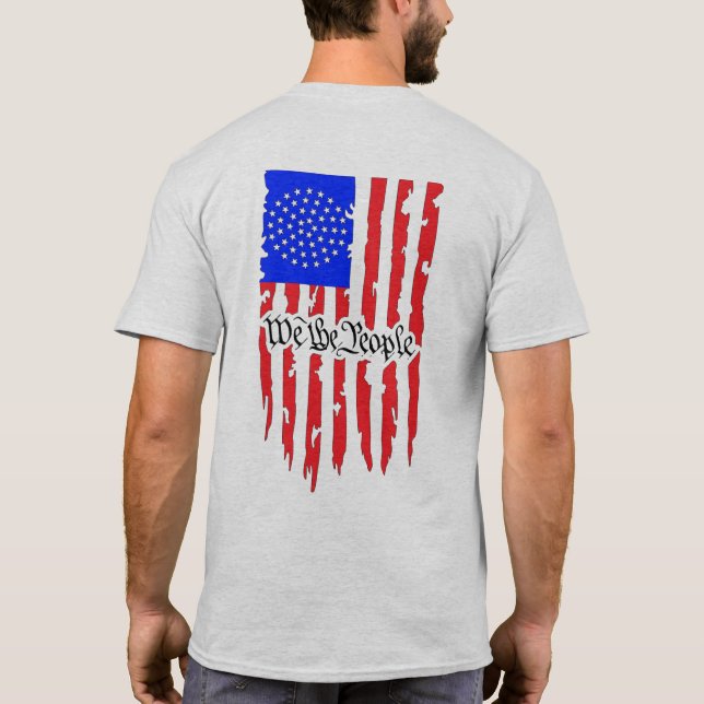 Camiseta Una república bajo Dios en color (Reverso)