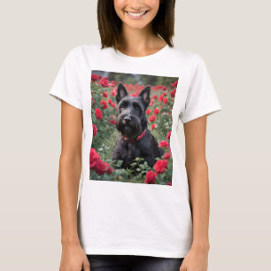 Camiseta "Una rosa roja para el terrier negro escocés"