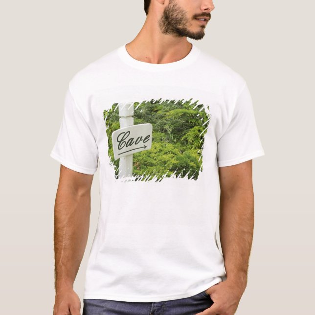 Camiseta Una señal que apunta a la bodega (Cueva) en (Anverso)
