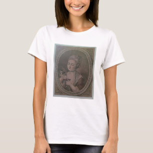 Camiseta Una señora Drinking Chocolate (litho del color)