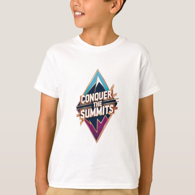 Camiseta Una silueta de montaña con la frase "Conque" (Anverso)