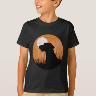 Camiseta Una Silueta De Un Laboratorio Negro O Amarillo De 